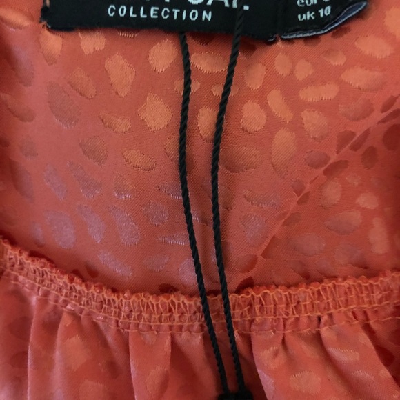 Nasty Gal Orange Leopard Print Satin Dress Size 6US /10 U.K. - Picture 13 of 16